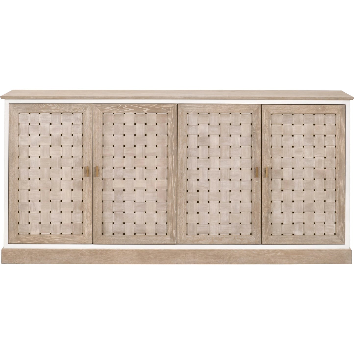 006 SI-2021762 | Additional Silo | Weave Media Sideboard by Essentials For Living in smoke gray oak, white painted oak. Made from solid oak wood, mdf, plywood in a cottage & farmhouse style.
