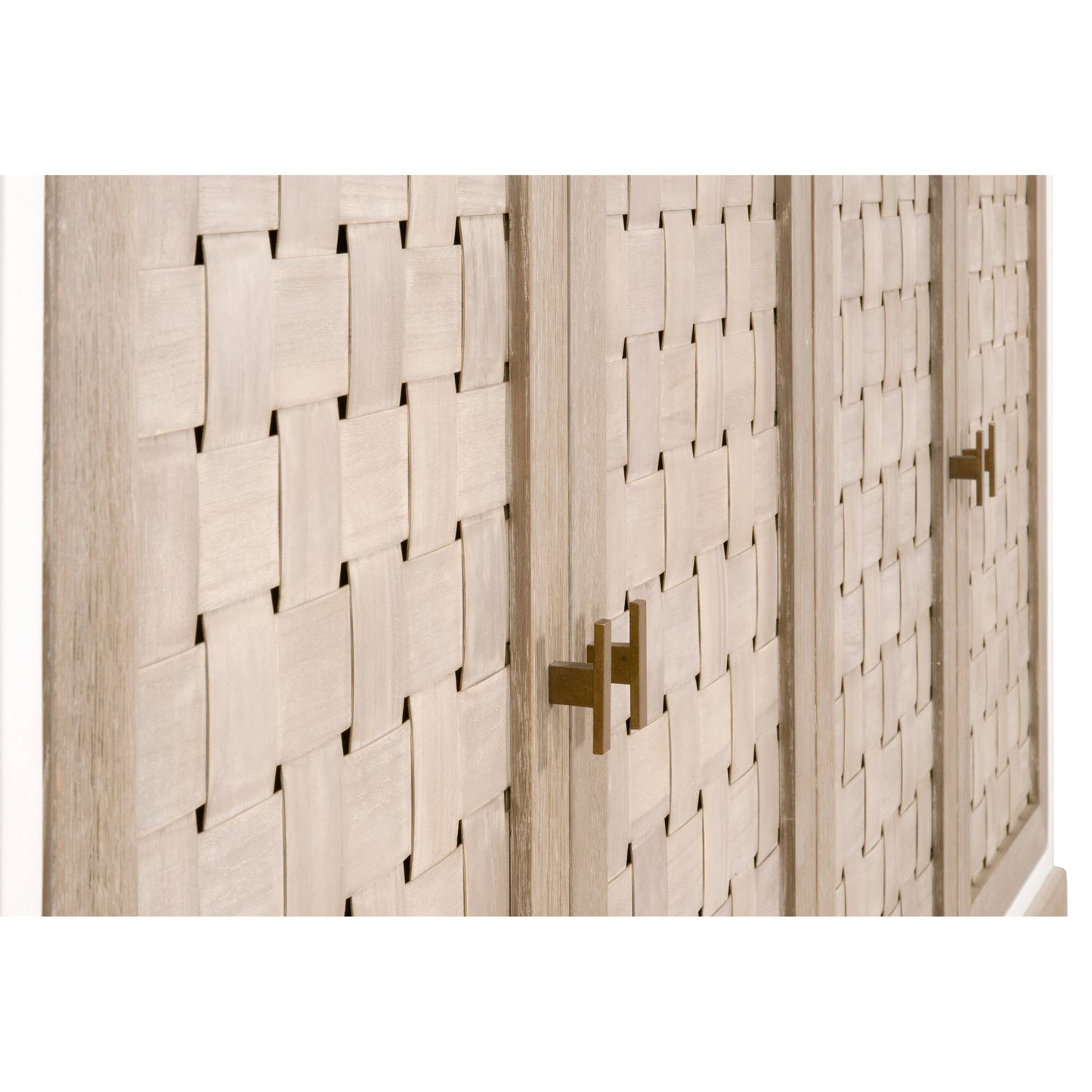 007 SI-2021762 | Additional Silo | Weave Media Sideboard by Essentials For Living in smoke gray oak, white painted oak. Made from solid oak wood, mdf, plywood in a cottage & farmhouse style.