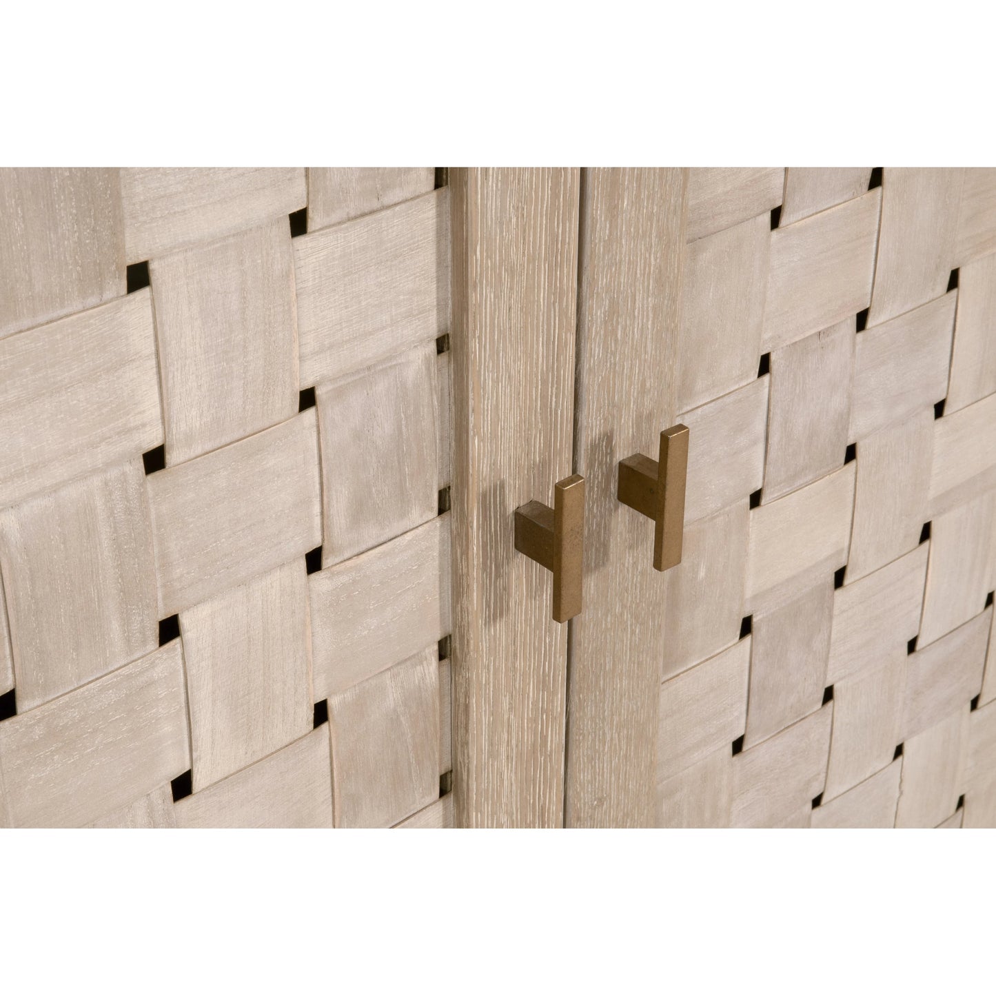 010 SI-2021762 | Additional Silo | Weave Media Sideboard by Essentials For Living in smoke gray oak, white painted oak. Made from solid oak wood, mdf, plywood in a cottage & farmhouse style.