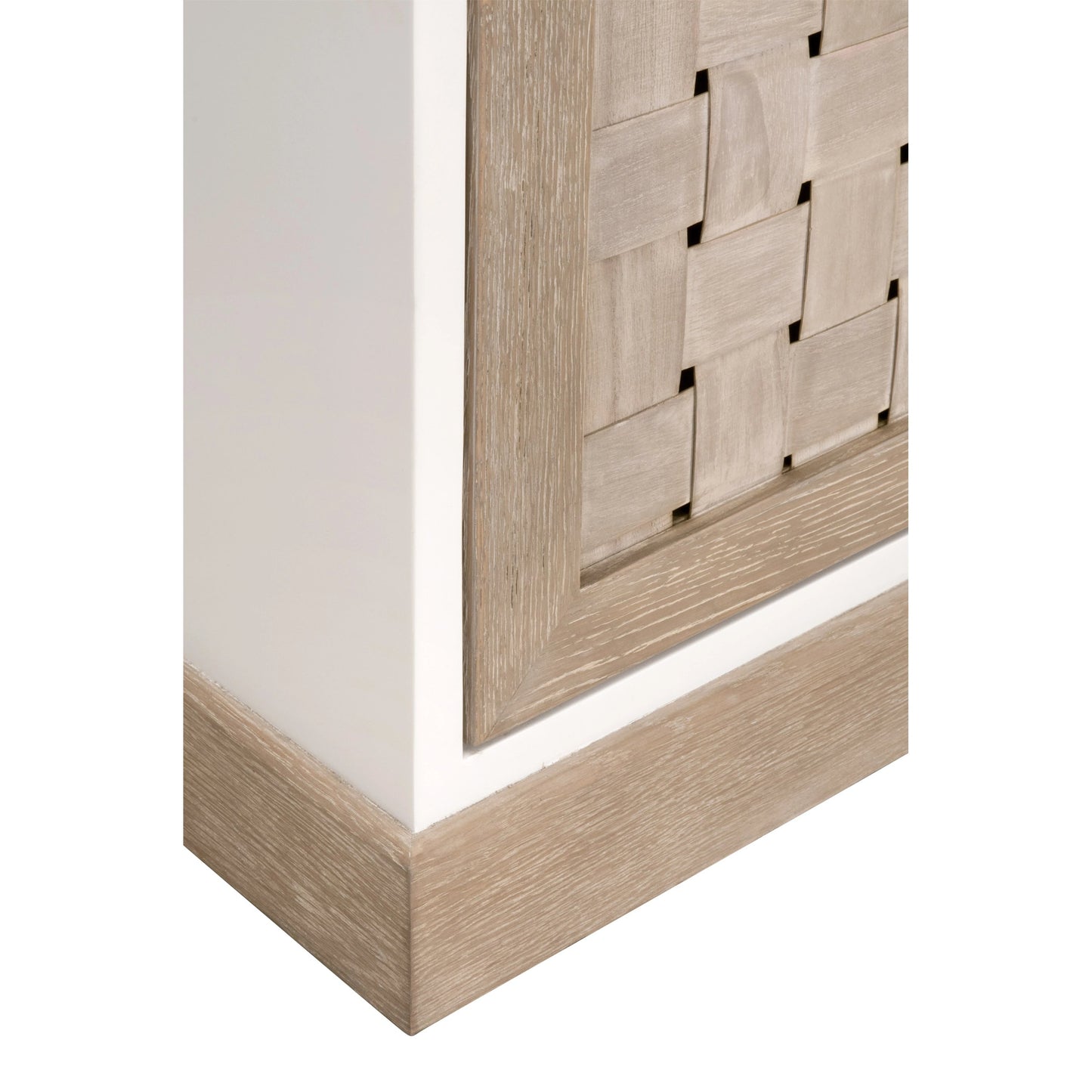 008 SI-2021762 | Additional Silo | Weave Media Sideboard by Essentials For Living in smoke gray oak, white painted oak. Made from solid oak wood, mdf, plywood in a cottage & farmhouse style.