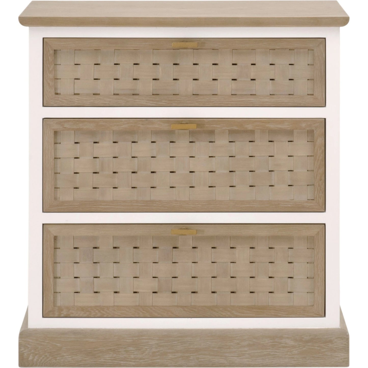 003 SI-2138269 | Additional Silo | Weave Entry Cabinet by Essentials For Living in smoke gray oak, white painted oak. Made from solid oak wood, mdf, plywood, metal in a cottage & farmhouse style.