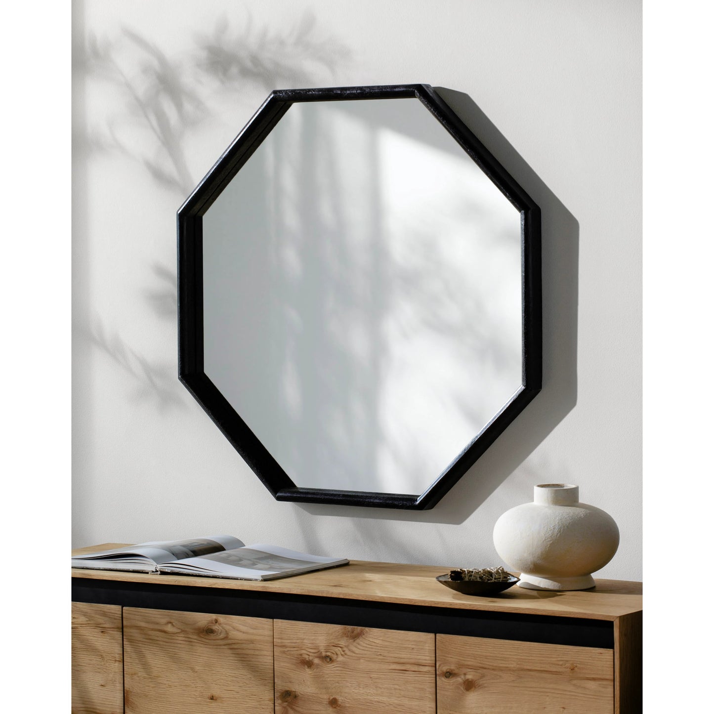 005 SI-2165804 | Lifestyle | Weipa Accent Mirror - 539240 by Surya in sandblasted. Made from mango wood in a modern style.