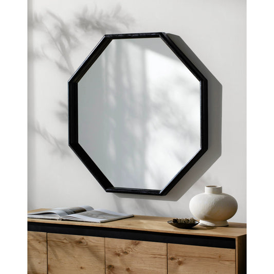 Weipa Accent Mirror - 539240 by Surya in sandblasted. Made from mango wood in a modern style.