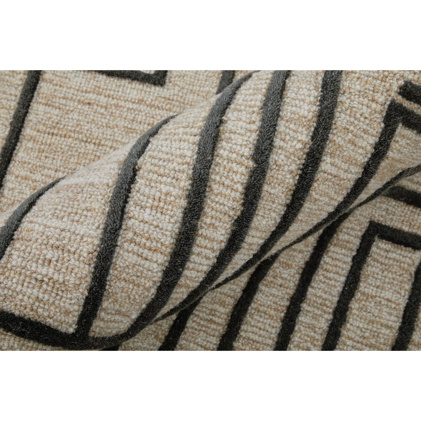 004 SI-2159097,SI-2159098,SI-2159099,SI-2159100,SI-2159101,SI-2159102,SI-2159319 | Closeup | Gansett Geometric Rug - T25T8011 by Thom Felicia by Feizy Rugs in tan, brown. Made from wool in a unique style.