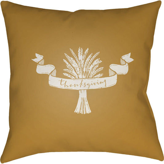 Wheat Pillow - 27150 by Livabliss. Made from front: 100% polyester, back: 100% polyester in a traditional style.