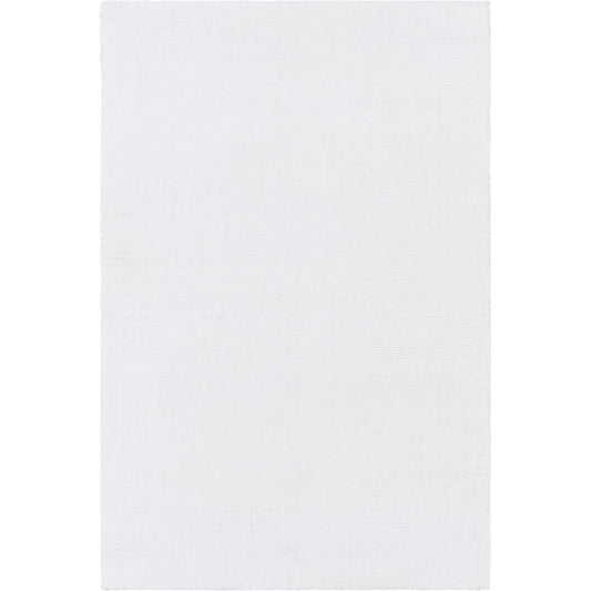 Wilkinson Rug by Livabliss in white. Made from face: 100% polyester, warp: 100% cotton in a coastal style.
