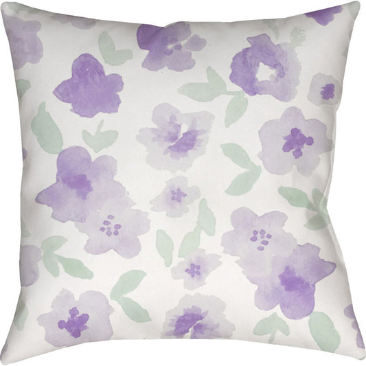 Flowers Pillow - 21557 by Livabliss. Made from front: 100% polyester, back: 100% polyester in a coastal style.