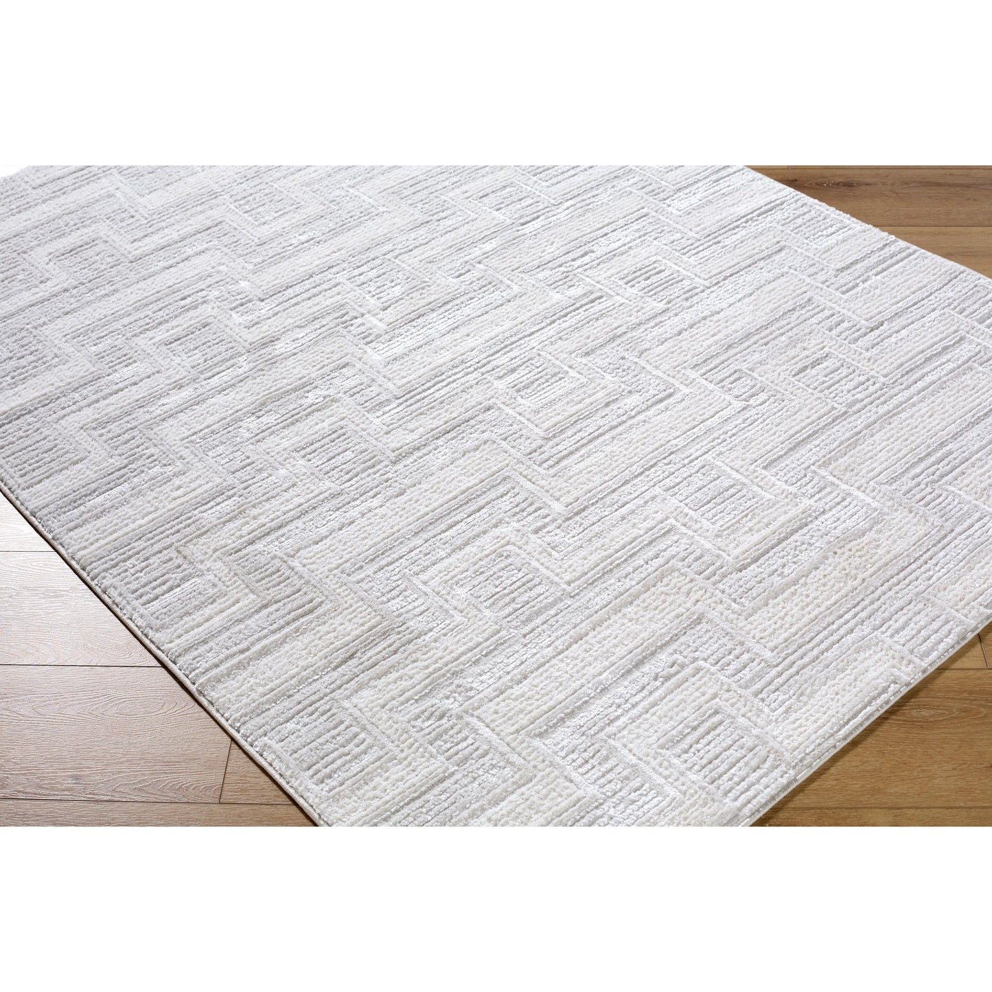 005 SI-2257897,SI-2257898 | Closeup | Wolly WOY-2301 Rug by Livabliss in ivory, white, light gray, cream. Made from polypropylene, polyester in a unique style.