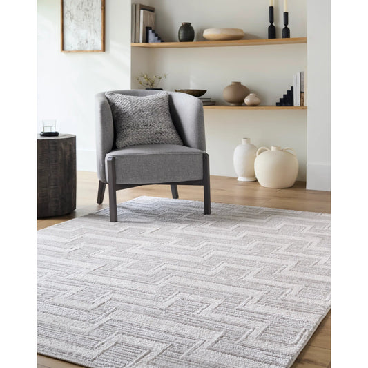 Wolly WOY-2301 Rug by Livabliss in ivory, white, light gray, cream. Made from polypropylene, polyester in a unique style.