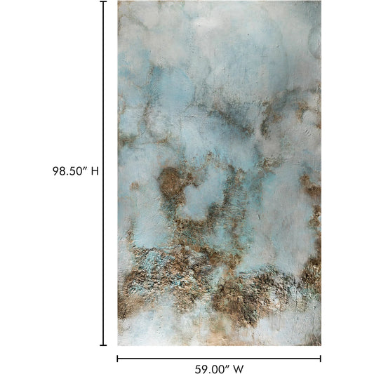 Surface Wall Decor by Moe's Home Collection in multi. Made from oil paint, canvas, wood stretchers in a eclectic & global style.