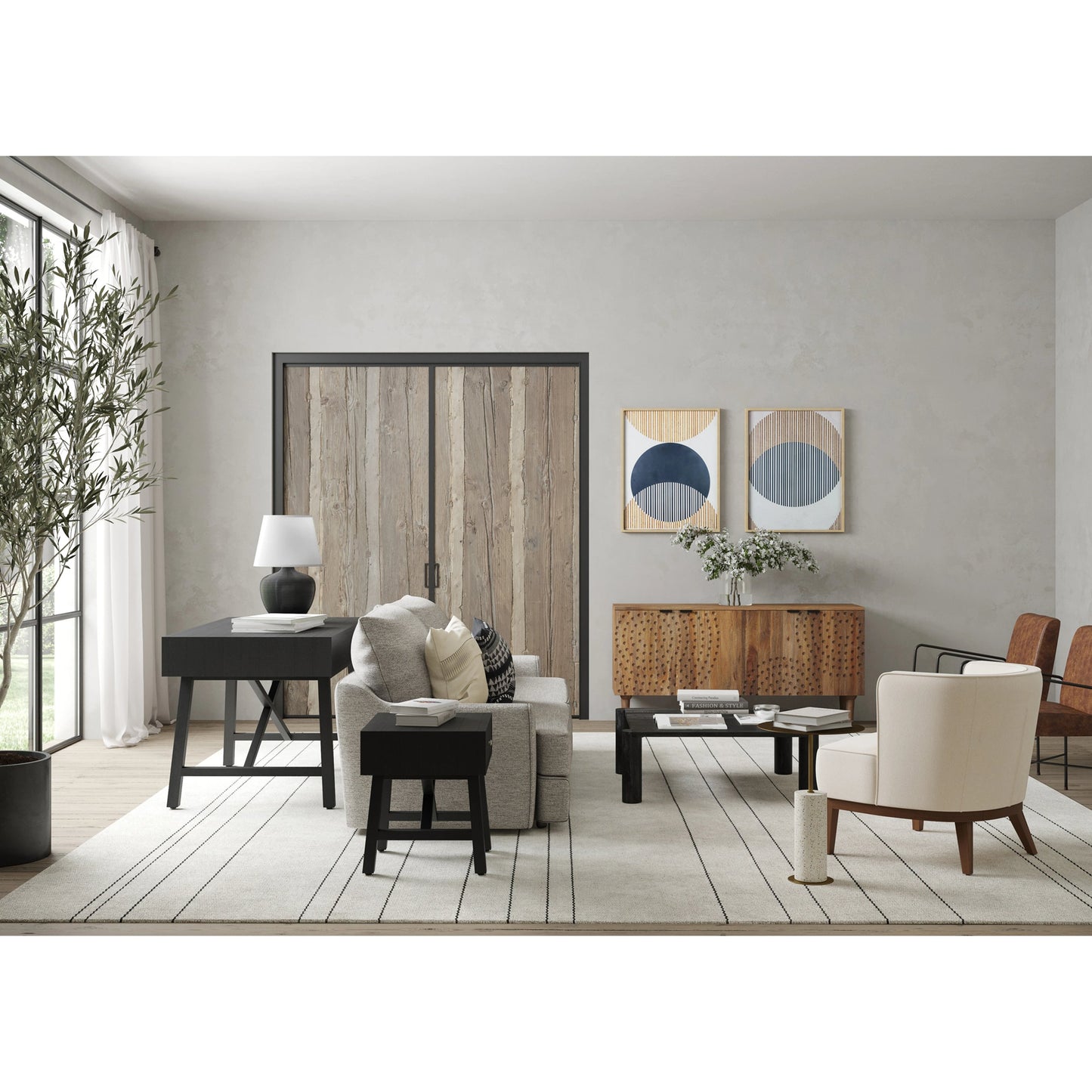 006 SI-1771667 | Lifestyle | Delight Abstract Print by Moe's Home Collection in multicolor. Made from ink print on paper, glass, wood stretchers in a transitional style.