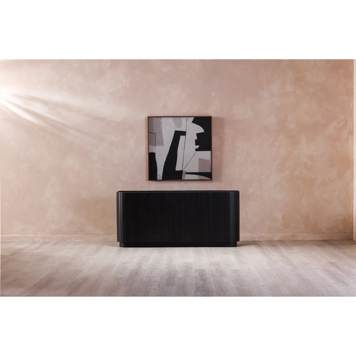 003 SI-1985348 | Lifestyle | Nostalgia Framed Painting Warm Palette by Moe's Home Collection in brown. Made from print on canvas, pine frame in a modern style.