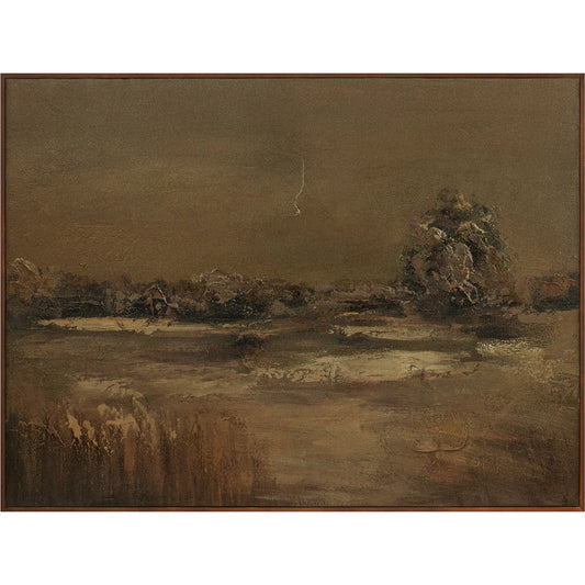 Ode Framed Painting by Moe's Home Collection in multicolor. Made from acrylic paint on canvas, solid pine frame, pine wood stretcher in a traditional style.