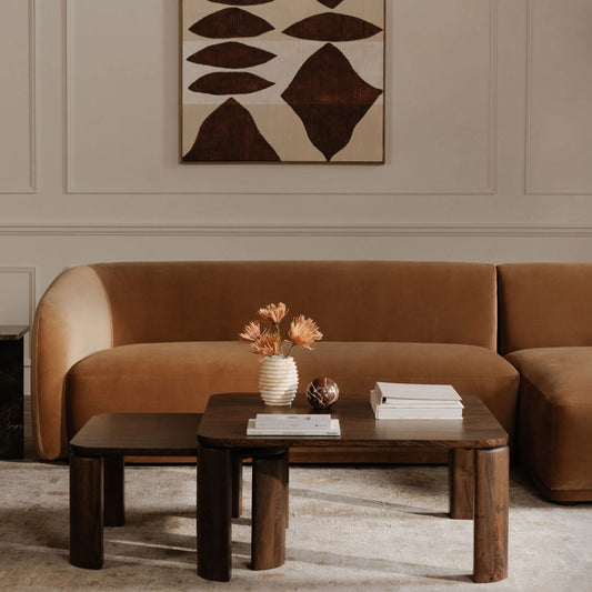 Amada Framed Painting by Moe's Home Collection in multicolor. Made from acrylic paint on canvas, solid pine frame, pine wood stretcher in a modern style.