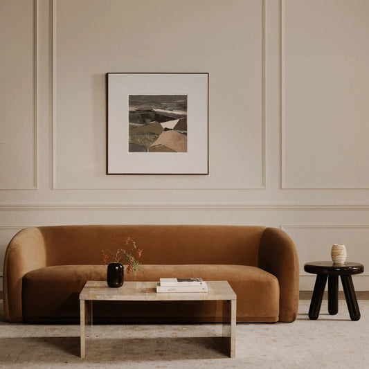 Vale Framed Painting by Moe's Home Collection in multicolor. Made from acrylic paint on canvas, canvas matt, solid pine frame, pine wood stretcher in a eclectic & global style.