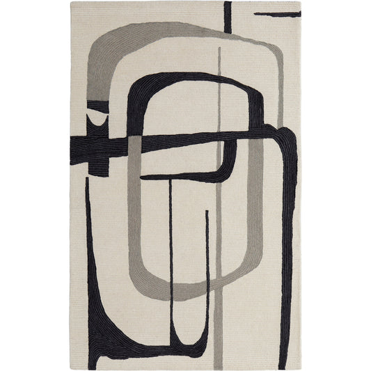 Maguire Transitional Rug - 8905F by Feizy in ivory, gray, black. Made from wool, nylon in a unique style.