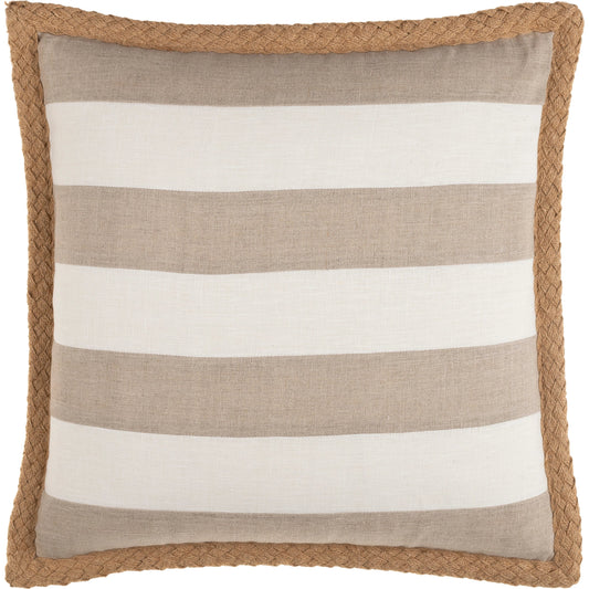 Warrick Pillow - 12818 by Surya in oatmeal, cream, tan. Made from 100% linen in a coastal style.
