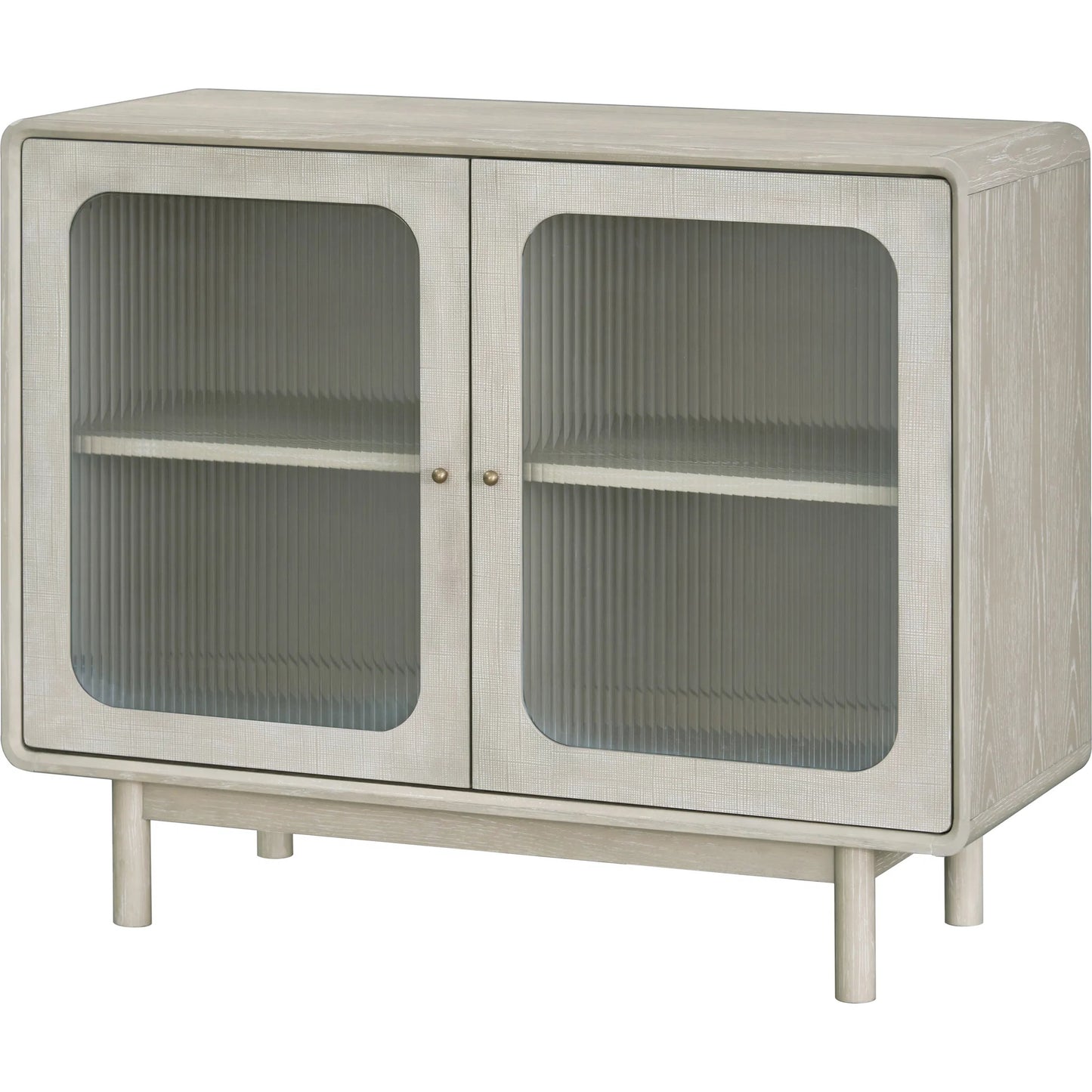 001 SI-2258162 | Primary Silo | Wren Cabinet by Surya in light gray, clear and washed, painted, textured. Made from oak veneer, mdf, glass, oak in a transitional style.