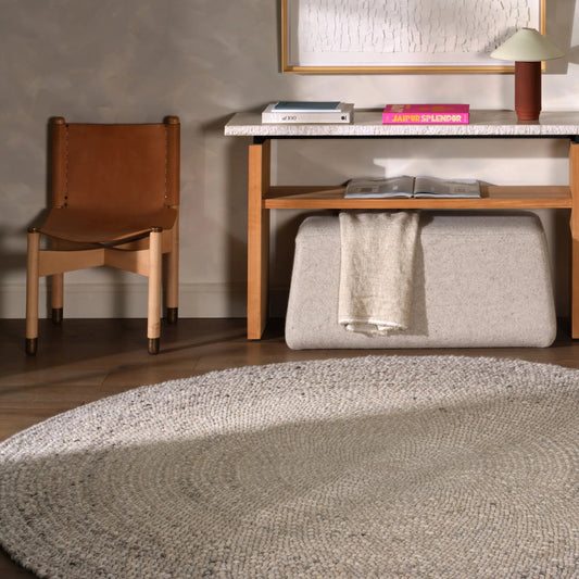 Woven Radius WRS01 Rug by Jaipur Living in tan, beige. Made from 60% wool 35% cotton 5% polyester in a unique style.