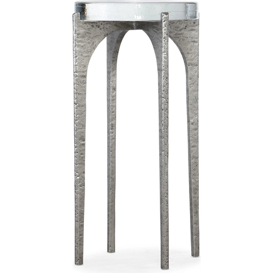 Chapman Martini Table by Hooker Furniture in pewter. Made from metal, glass in a modern style.