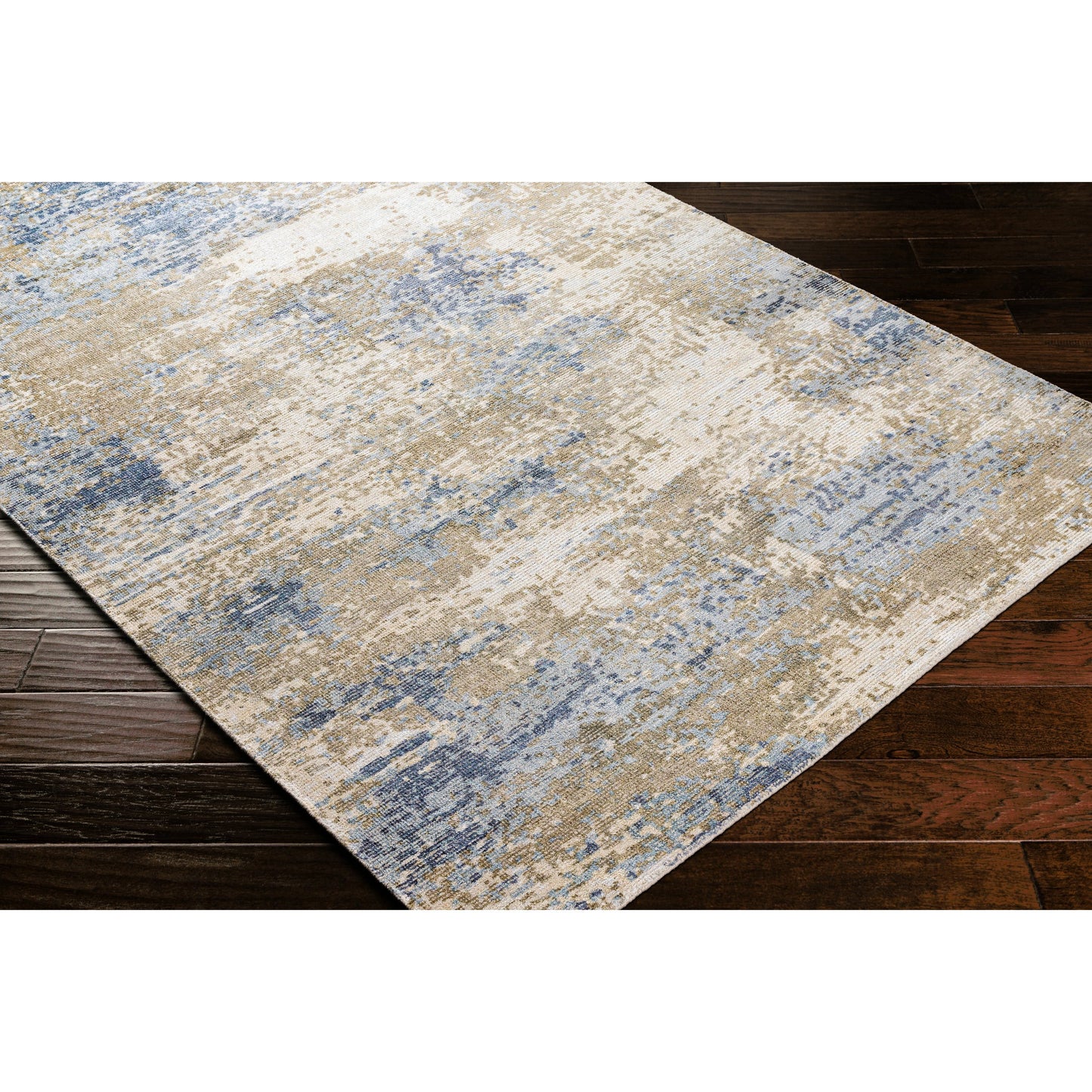 008 SI-1893589 | Closeup | Wilson Rug - 26944 by Surya in light beige, beige, dark blue, blue. Made from 60% wool, 40% viscose in a unique style.