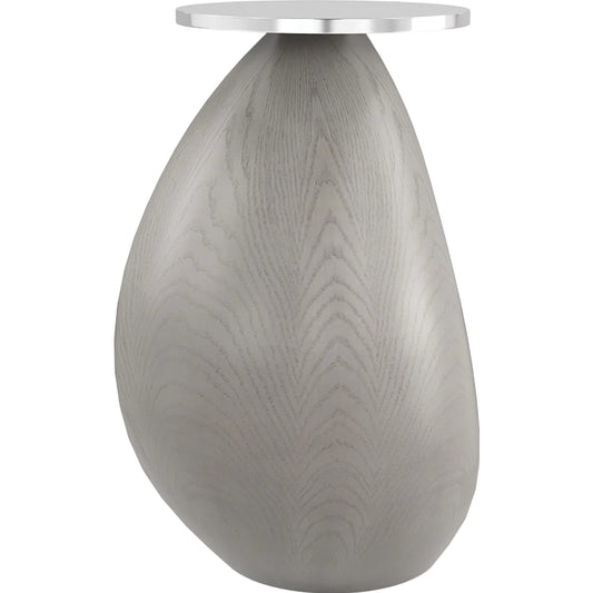 001 SI-2162957 | Primary Silo | Ara Side Table by Caracole in taupe and fossil. Made from resin, metal in a modern style.