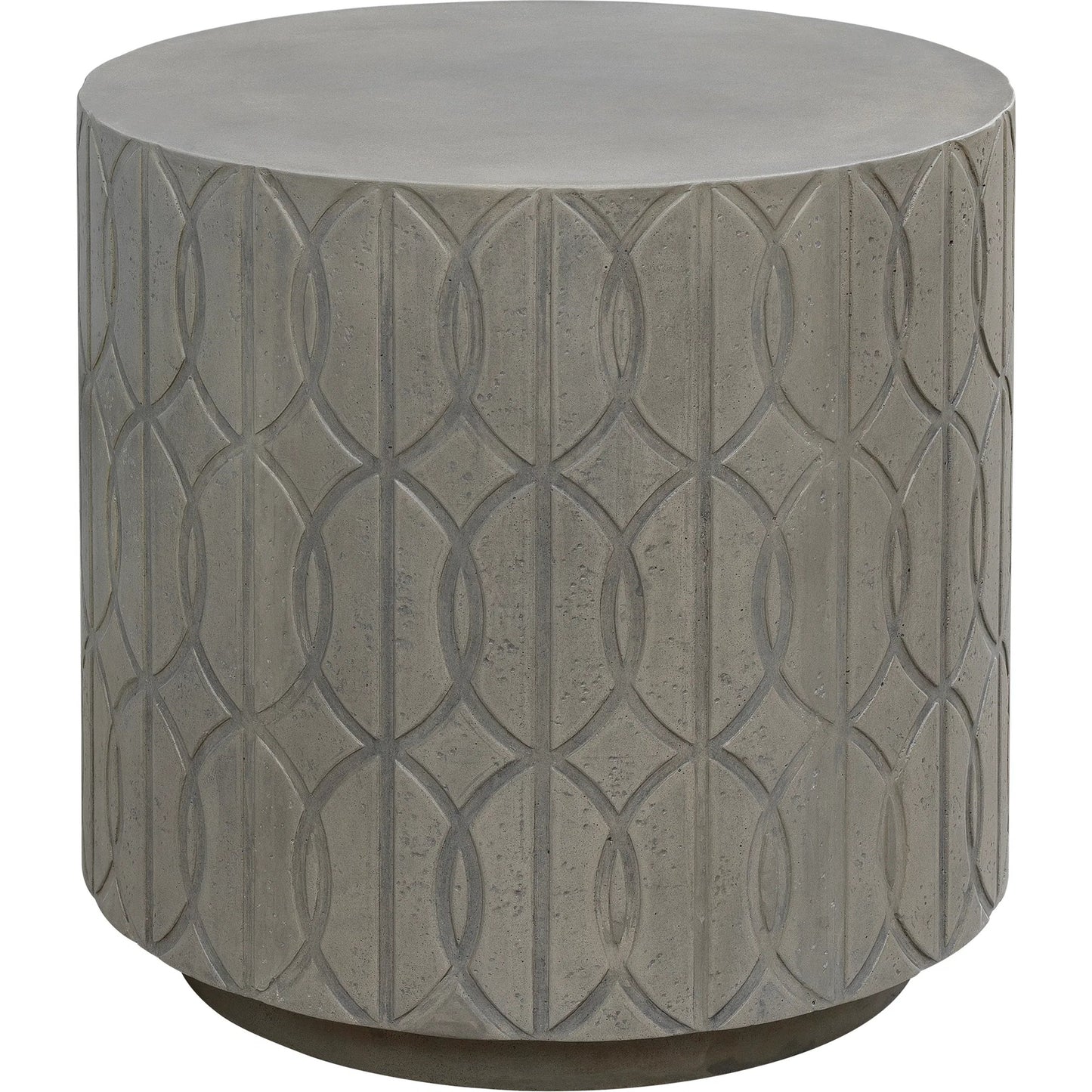 001 SI-2318690 | Primary Silo | Trellis Outdoor End Table by Sunset West in gray. Made from glass fiber reinforced concrete in a modern style.
