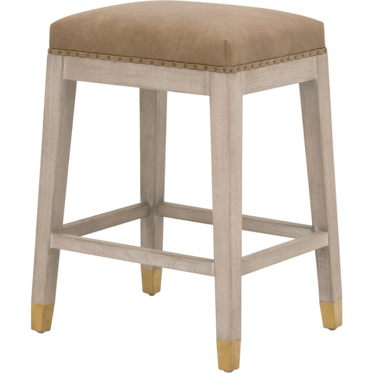 001 SI-2472642 | Primary Silo | Wyatt Counter Stool by Essentials For Living in ivanhoe toast, natural gray ash. Made from solid ash wood in a transitional style.