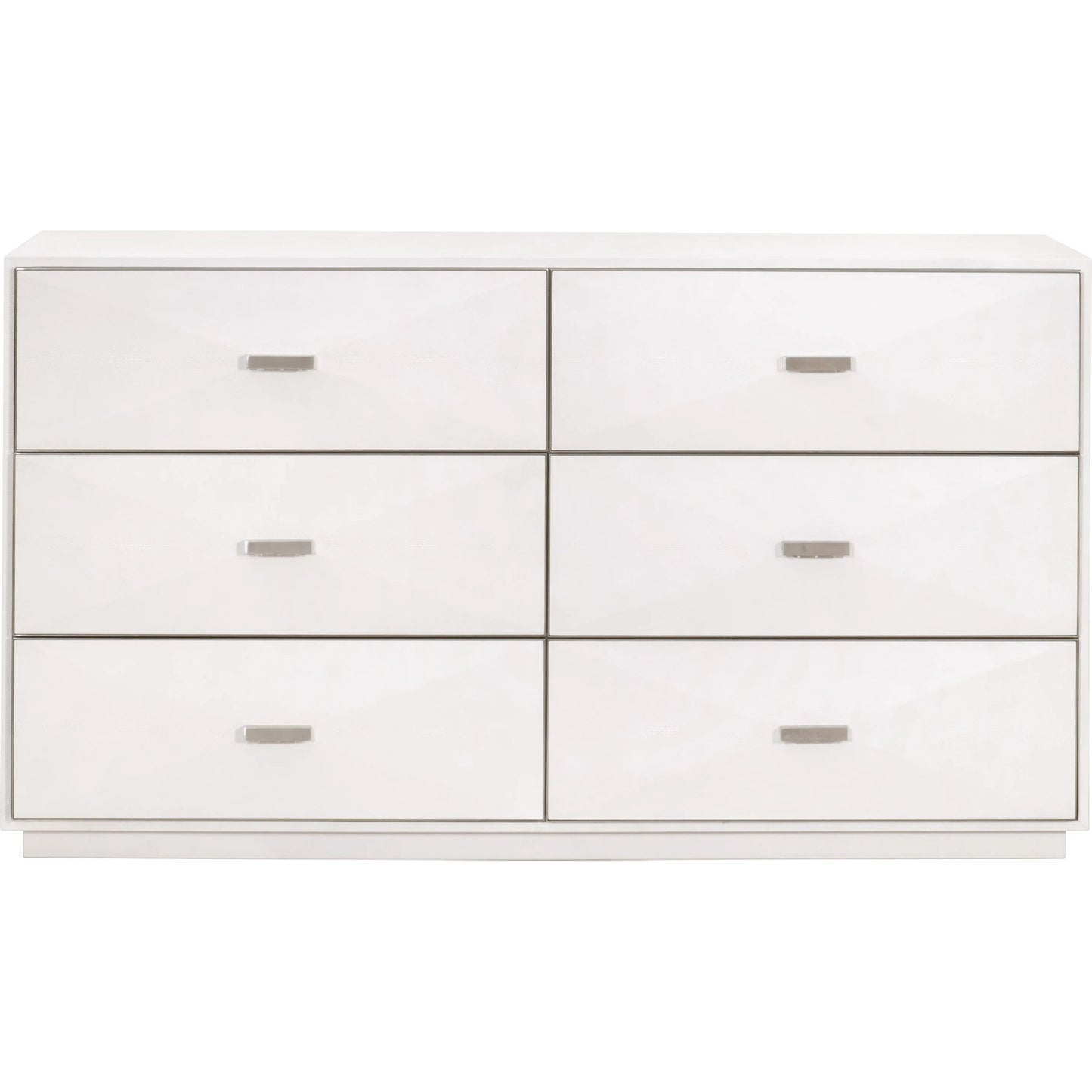 003 SI-2138273 | Additional Silo | Wynn Shagreen Double Dresser by Essentials For Living in pearl shagreen, brushed stainless steel. Made from faux shagreen resin, solid rubberwood, plywood, mdf, stainless steel in a modern style.