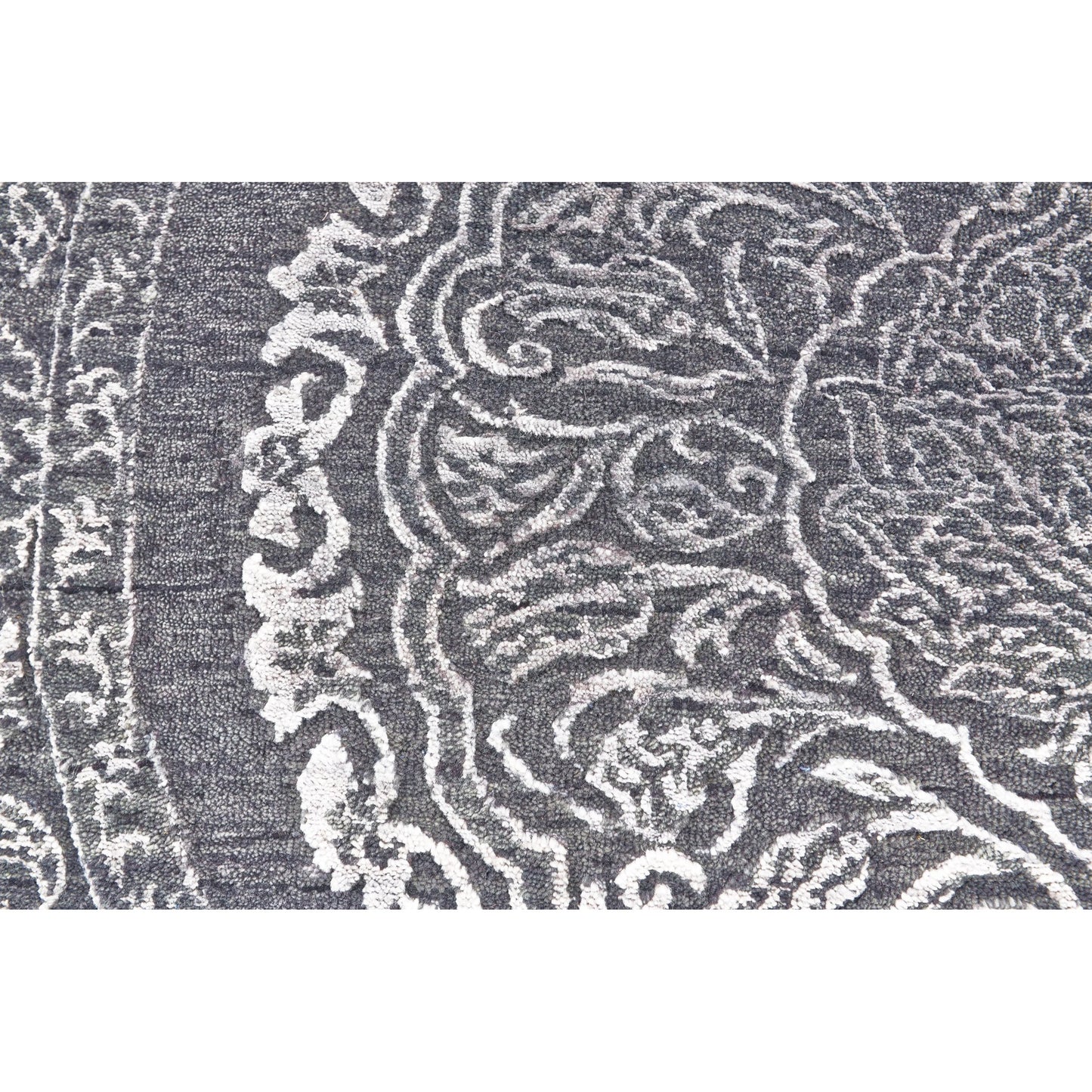 004 SI-1868436,SI-1868437 | Closeup | Alford Eyelash Wool Rug - 7075F by Feizy. Made from wool, viscose in a unique style.