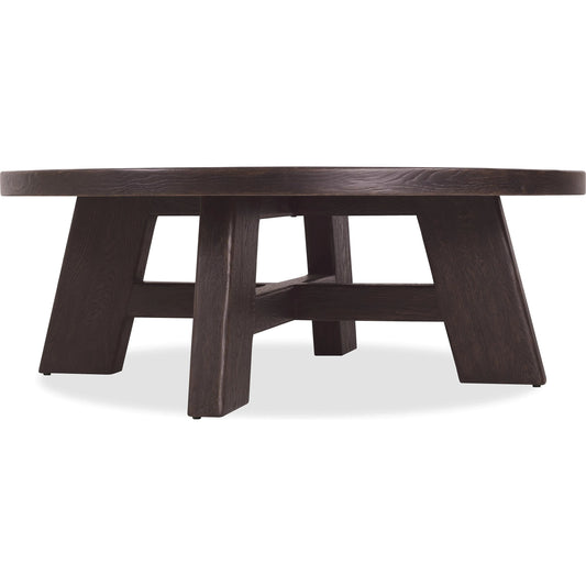 Driftwood Round Cocktail Table by Hooker Furniture. Made from unique in a transitional style.