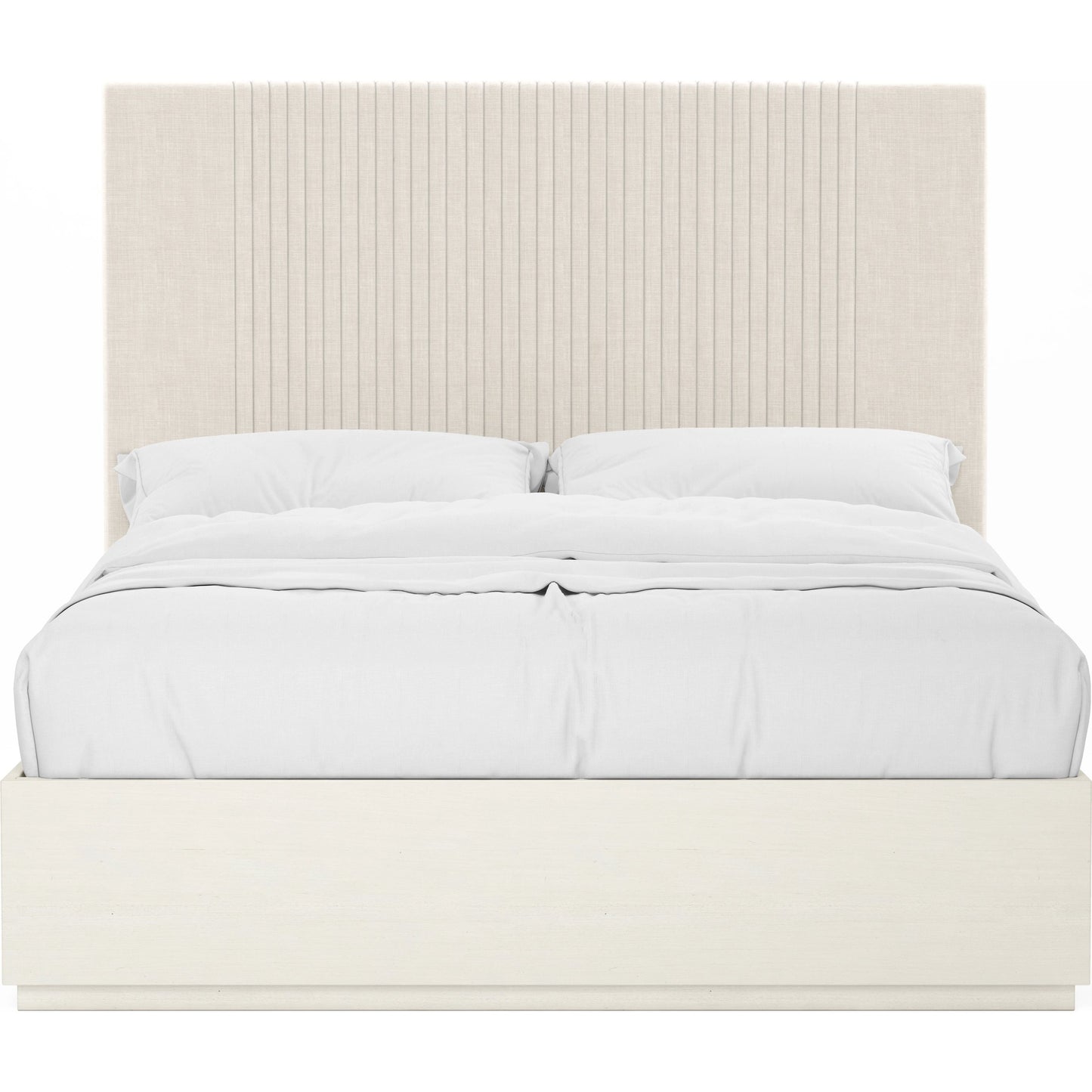 002 SI-2064952,SI-2064953 | Additional Silo | Blanc Upholstered Panel Bed by A.R.T. Furniture in alabaster. Made from parawood solids, maple veneers, foam, fabric in a modern style.