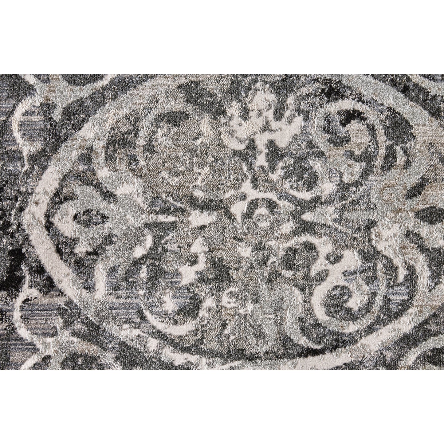 004 SI-2158680 | Closeup | Kano Transitional Rug - 8643871F by Feizy in gray, ivory, taupe. Made from polypropylene, polyester in a unique style.