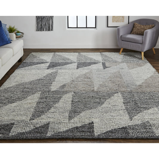 Alford Geometric Rug - 6910F by Feizy in ivory, gray, taupe. Made from wool in a unique style.