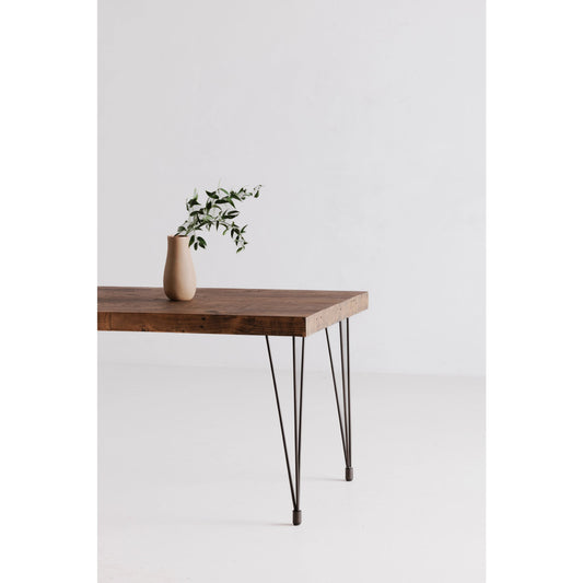 Boneta Dining Table by Moe's Home Collection in natural. Made from iron, pine wood in a modern style.