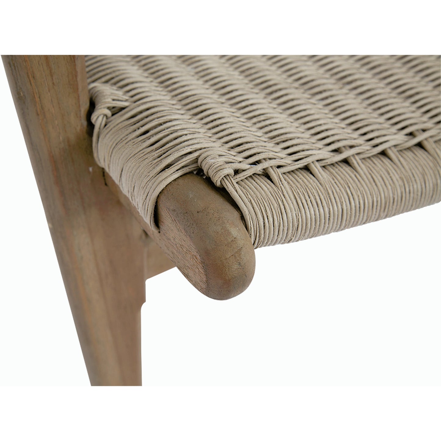 006 SI-2167243 | Closeup | Coastal Outdoor Teak Cushionless Accent Chair by Sunset West in teak. Made from teak in a coastal style.