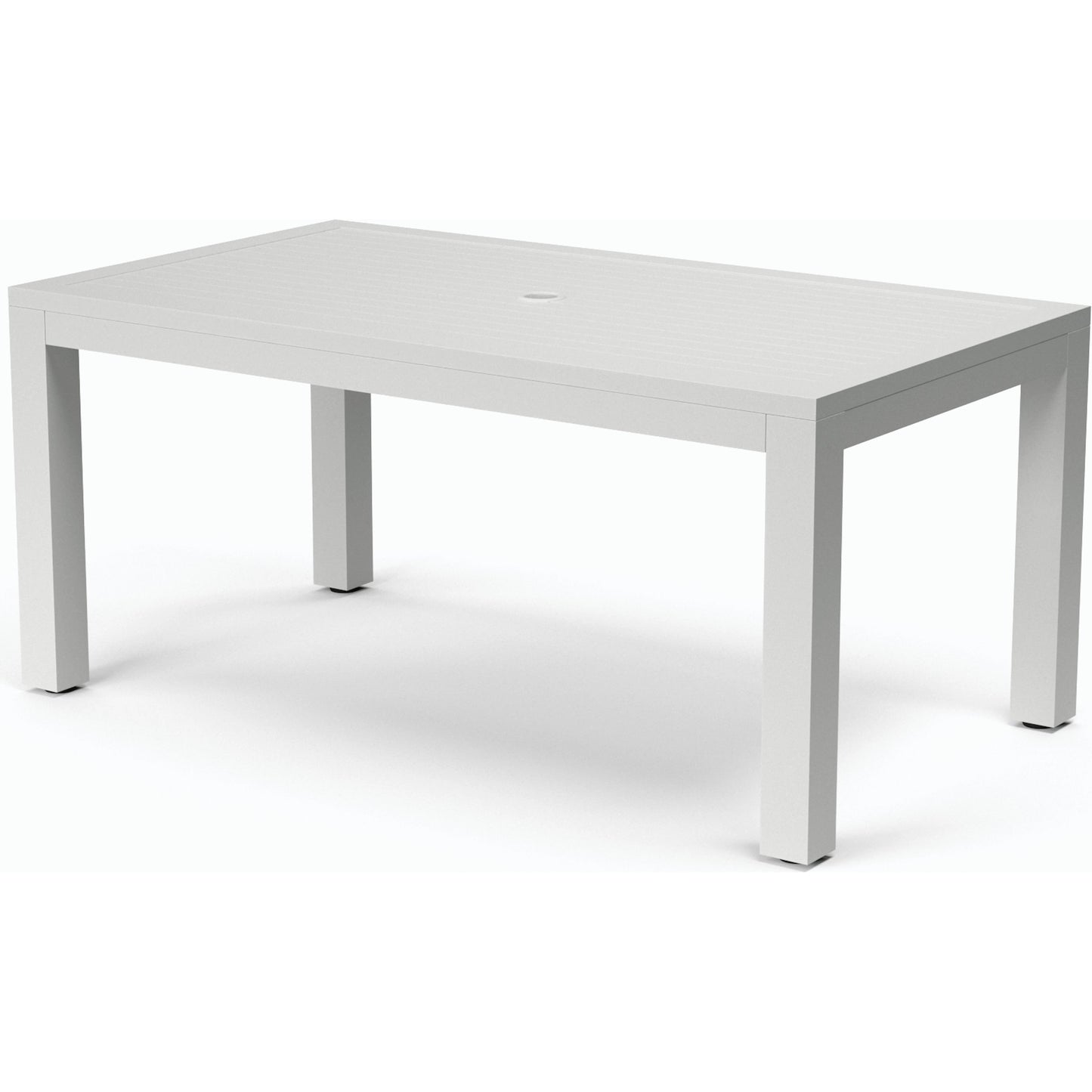002 SI-2166669 | Additional Silo | Naples Outdoor Rectangular Dining Table by Sunset West in white. Made from aluminum in a modern style.