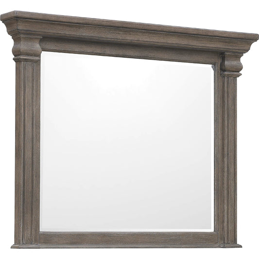 001 SI-2383581 | Primary Silo | Madison Ridge Dresser Mirror by Pulaski Furniture in natural bark. Made from flat-cut white oak wood veneers in a transitional style.