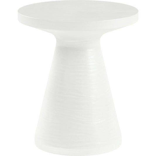 GRC Outdoor Round End Table by Sunset West. Made from gfr concrete in a modern style.