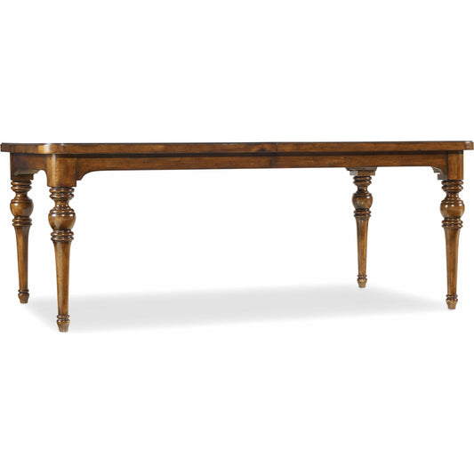 001 SI-1749955 | Primary Silo | Tynecastle Dining Table by Hooker Furniture in chestnut. Made from alder veneers in a traditional style.
