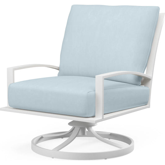 001 SI-2514066 | Primary Silo | Bristol Outdoor Club Swivel in Canvas Flax w/ Self Welt by Sunset West. Made from aluminum in a modern style.