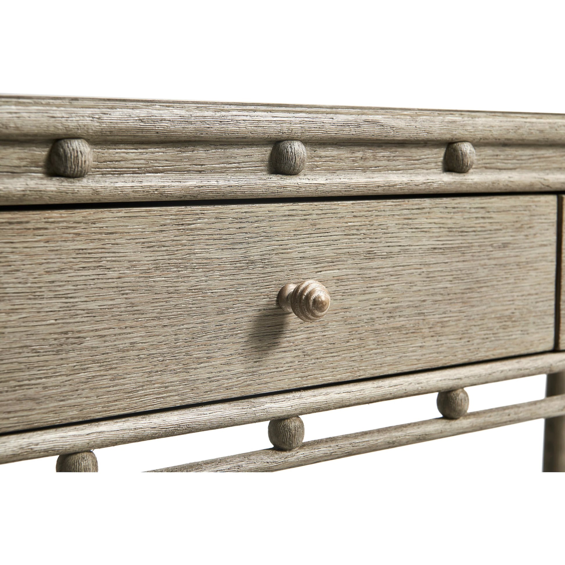 Morris Console Table by Jonathan Charles in greyed oak. Made from oak in a traditional style.