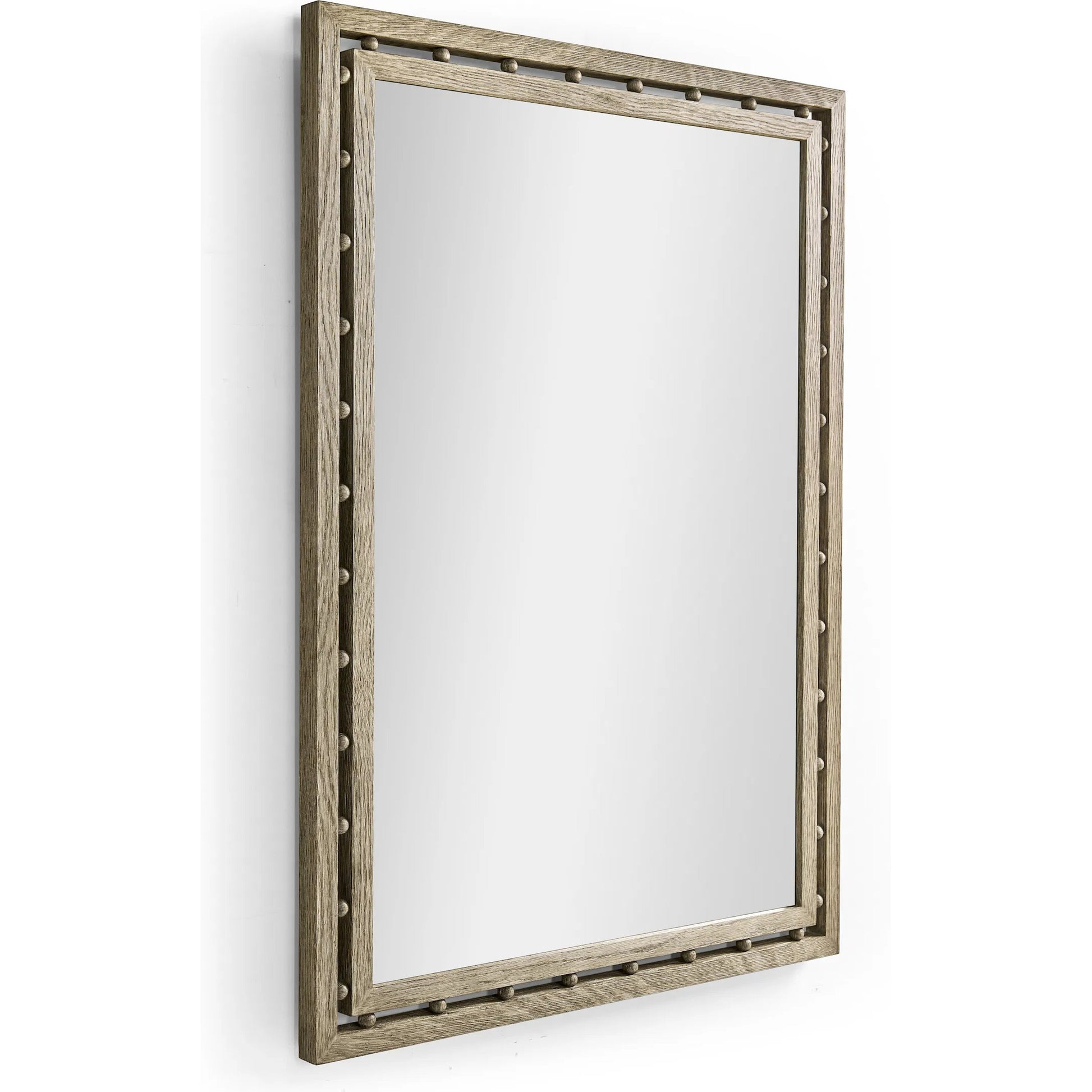 Morris Mirror by Jonathan Charles in grey and greyed oak. Made from oak, oak veneer, mirror in a transitional style.