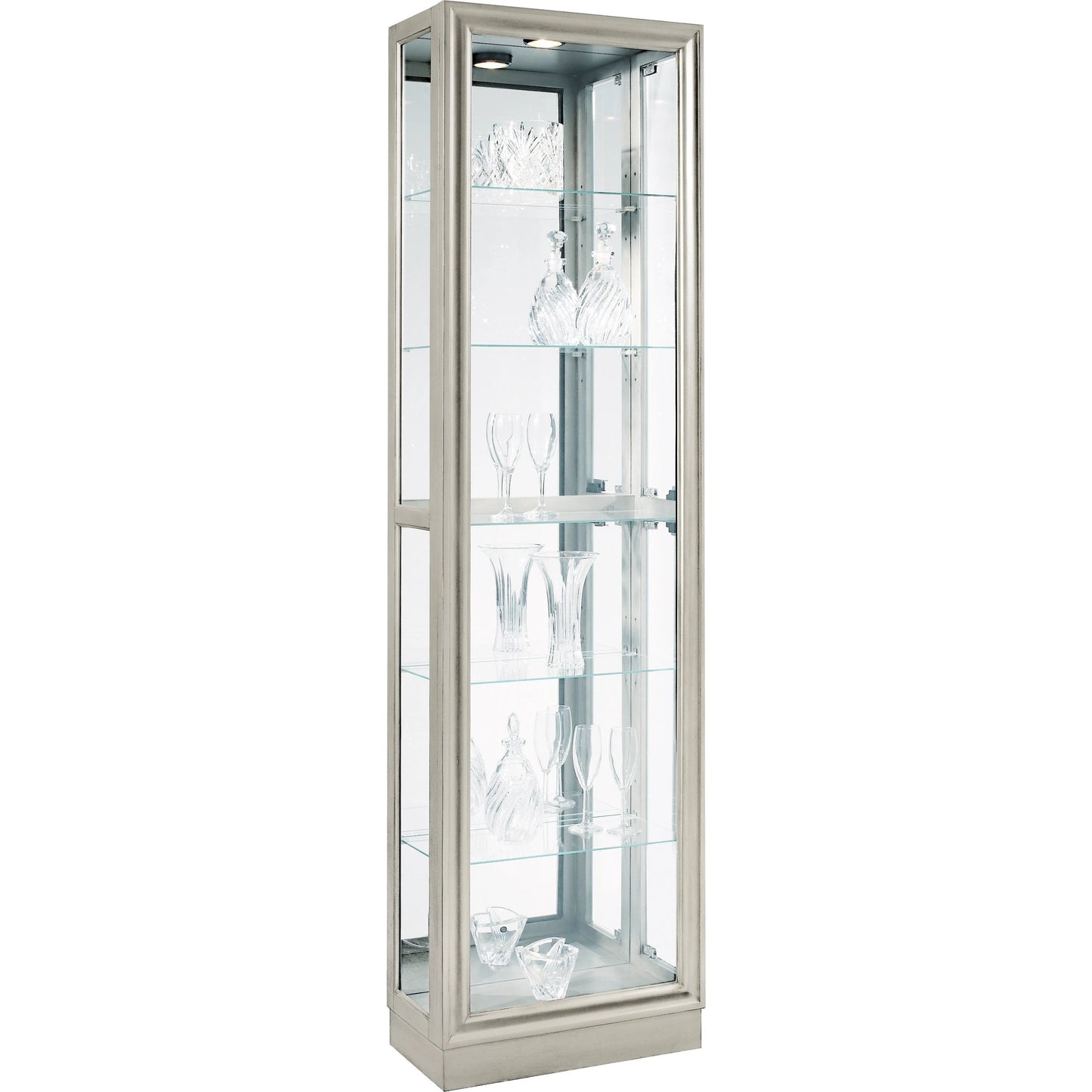 001 SI-2155516 | Primary Silo | Curios Curio by Pulaski Furniture in platinum. Made from select hardwoods in a modern style.