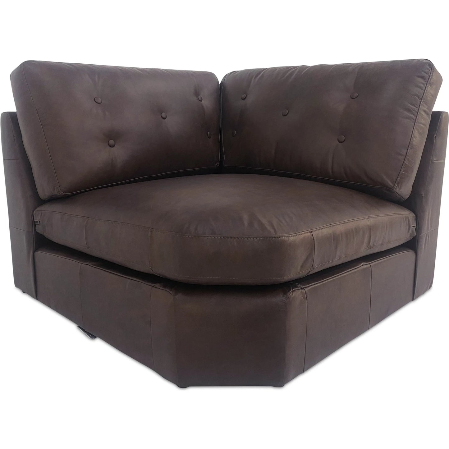 001 SI-2368389 | Primary Silo | Thurlow Corner Chair by Moe's Home Collection in espresso. Made from upholstery: 100% top grain leather, high density foam, feather fill, solid red meranti wood frame, webbing seat in a unique style.