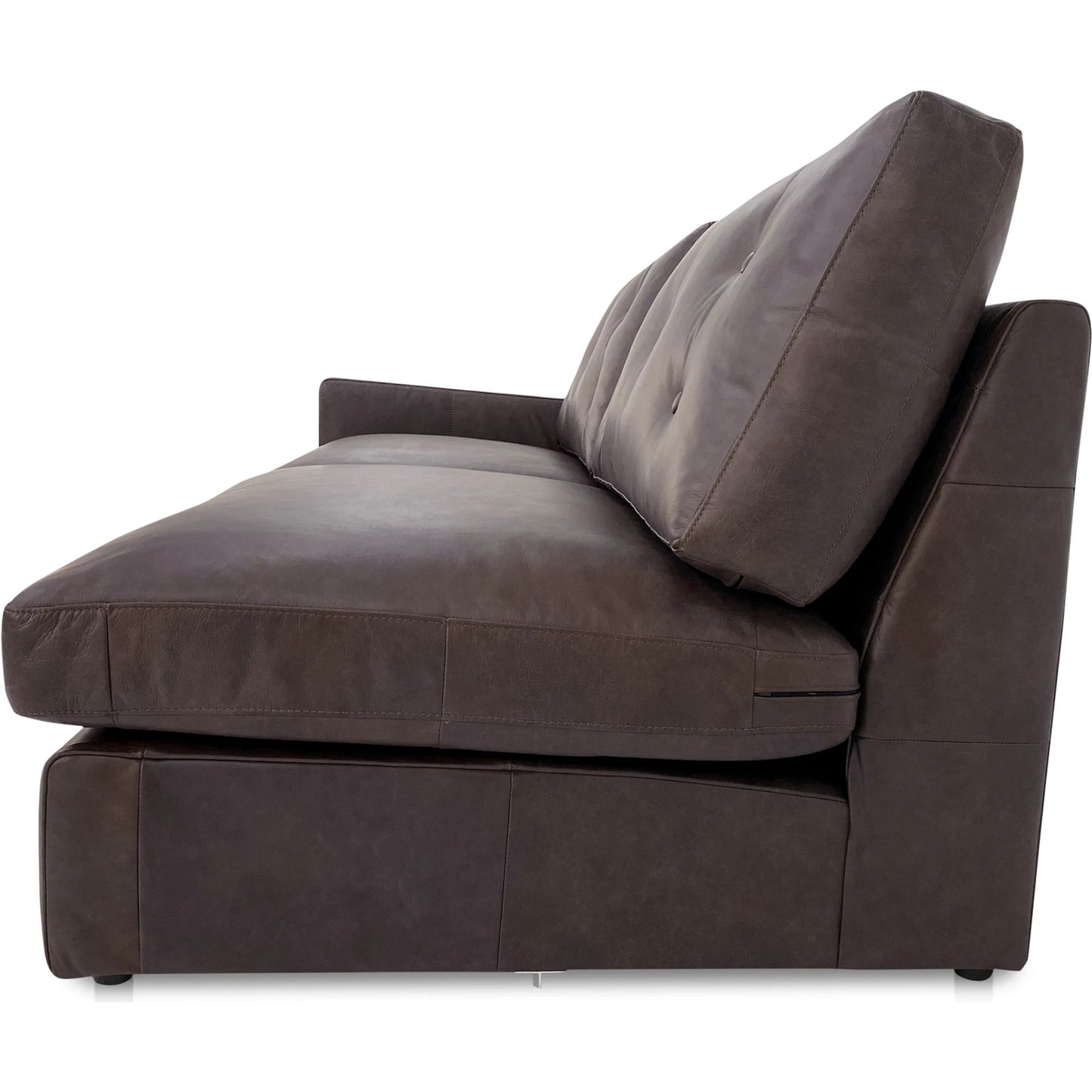 004 SI-2368387 | Additional Silo | Thurlow Arm Facing Sofa by Moe's Home Collection in espresso. Made from upholstery: 100% top grain leather, high density foam, feather fill, solid red meranti wood frame, webbing seat in a unique style.