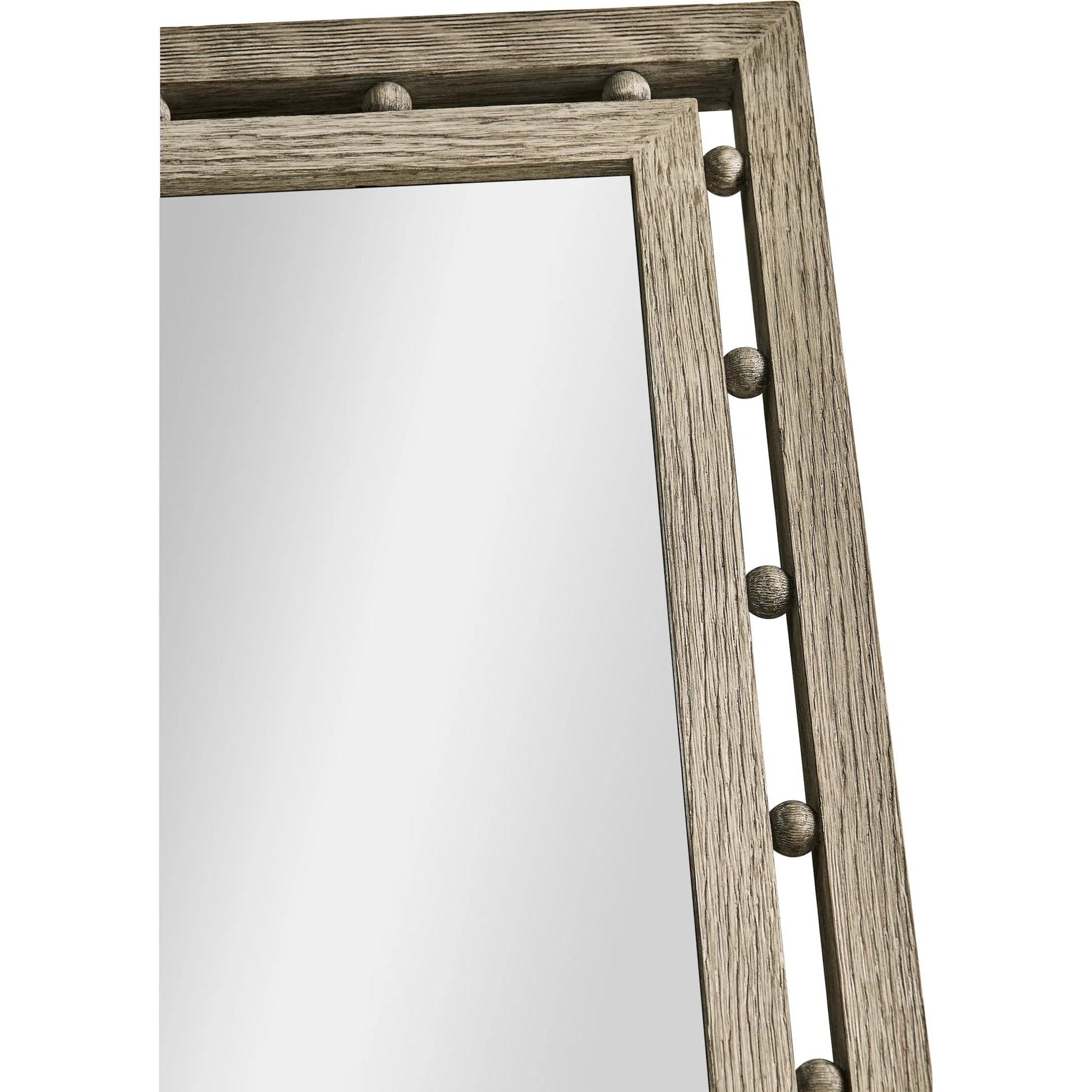 Morris Mirror by Jonathan Charles in grey and greyed oak. Made from oak, oak veneer, mirror in a transitional style.