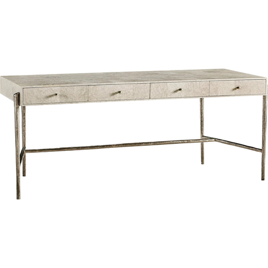 Water Surge Skookumchuck Madrona Burl Desk by Jonathan Charles in madrona burl. Made from grey burl, metal in a transitional style.
