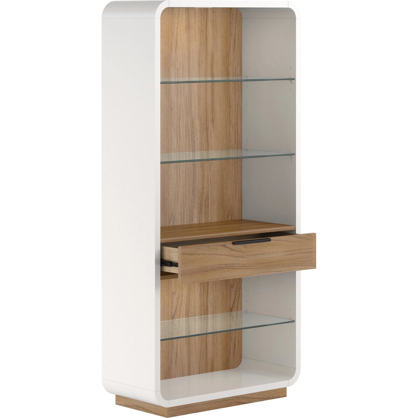 003 SI-2065170 | Additional Silo | Portico Etagere by A.R.T. Furniture in sienna, white plaster. Made from parawood solids, mindi veneers, resin, glass in a modern style.