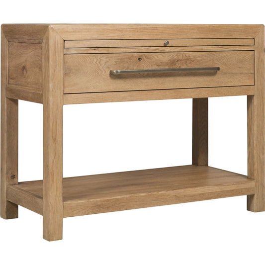 001 SI-2458516 | Primary Silo | Driftwood One-Drawer Nightstand with Stone by Hooker Furniture. Made from oak solids, oak veneers, stone in a transitional style.
